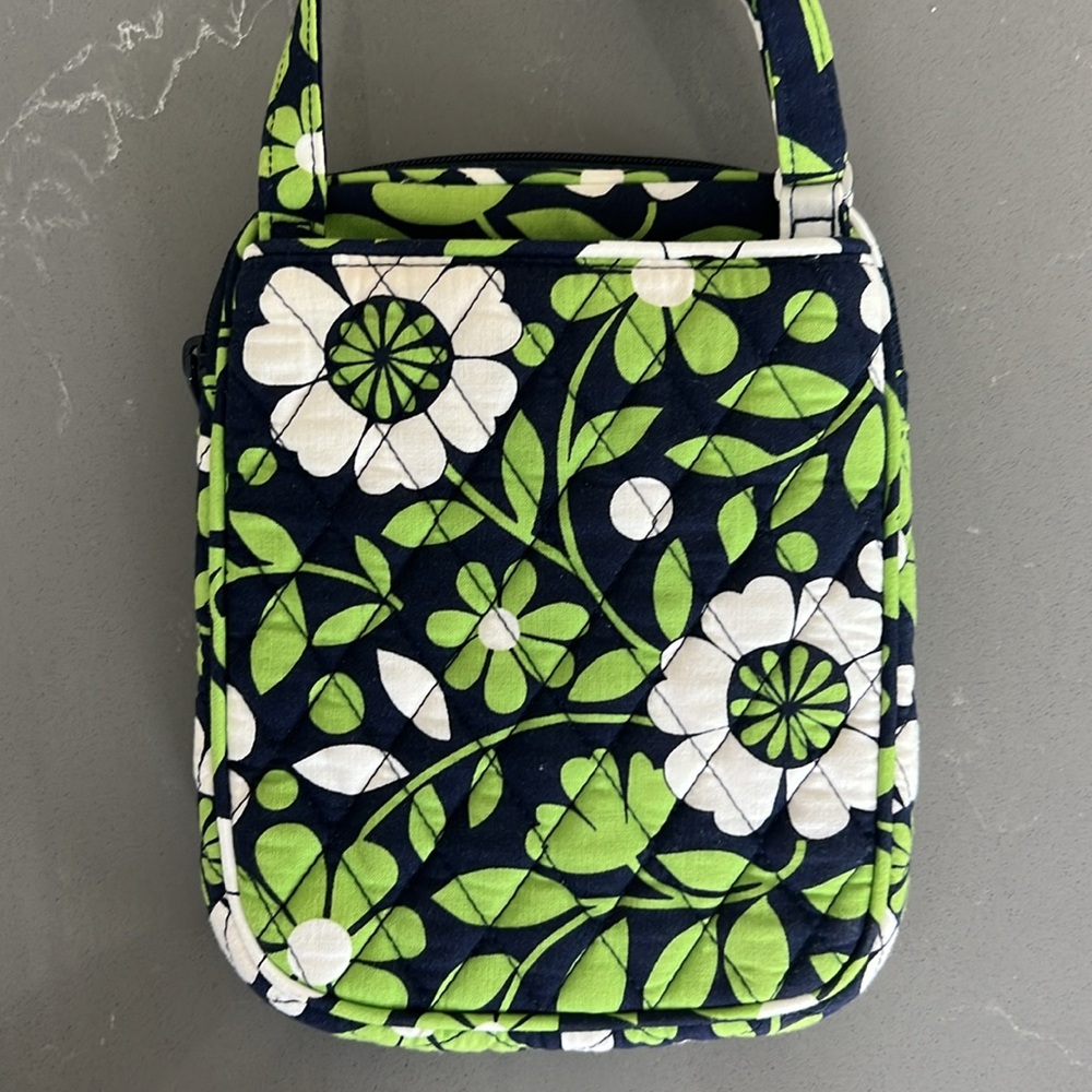 Vera Bradley cross body in blue green & white